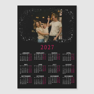 2027 magnetische kalender met foto's van familie