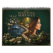 2027 Mahjong Serenity Four Seasons Wandkalender