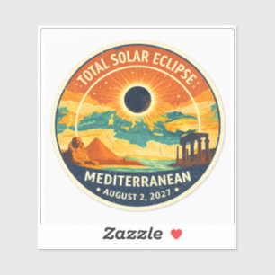 2027 Middellandse Zee Zonsverduistering Sticker