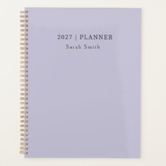 2027 Minimaal Planner Zachte Lavendelmist Cover