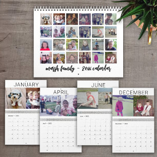 2027 Moderne Familie 24 Foto Minimaal Kalender