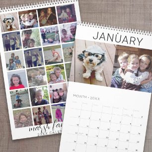 2027 Moderne Familie 24 Foto - zwart wit minimalis Kalender