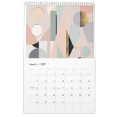 2027 Moderne Geometrische Muurkalender Kalender (Mar 2027)