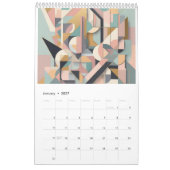 2027 Moderne Geometrische Muurkalender Kalender (Jan 2027)