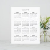 2027 Moderne minimalistische printbare kalender in (Staand voorkant)