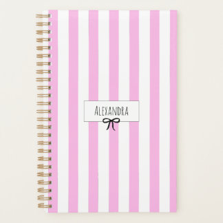 2027 naam strepen roze trendy moderne strik eenvou planner