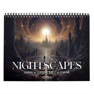 2027 Nachtlandschappen 3 Surreal Landschaps Kunst Kalender