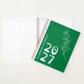 2027 nom moderne esthétique florale verte minimali (Devant avec enveloppe)