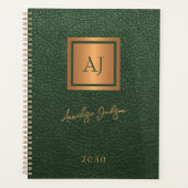 2027 Or vert monogrammé écriture élégante du nom (Devant)