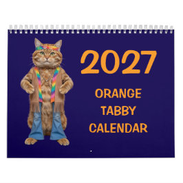 2027 Oranje Tabby Kattenkalender Kalender