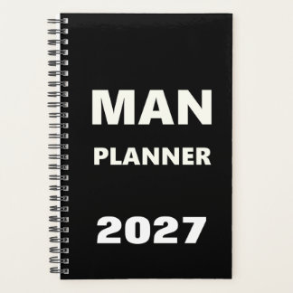 2027 Planner voor mannen Man planner witte letter