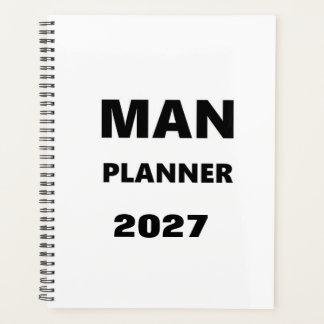 2027 Planner voor mannen Man planner zwart lettert
