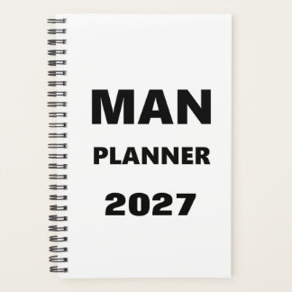 2027 Planner voor mannen Man planner zwart lettert