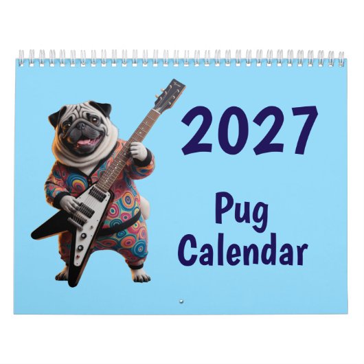 2027 Pug Hond Kalender (Hoes)