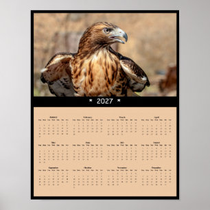 2027 Roodstaartbuizerd Muurkalender - Koninklijke Poster