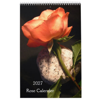 2027 Roos Enkele Kalender Kalender