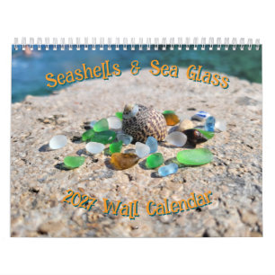 2027 Schelpen en Zee Glas Wandkalender Kalender