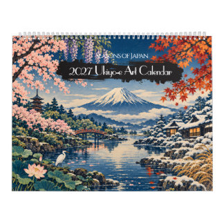 2027 Seizoenen van Japan Ukiyo-e Kunst | 12 Schitt Kalender