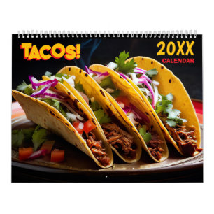 2027 Taco Wandkalender Foodie Eten Thema Kalender
