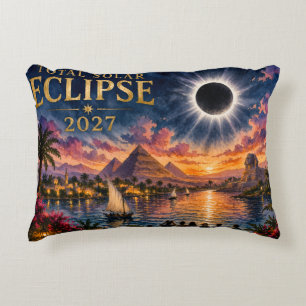 2027 Totale Zonsverduistering Egypte Accent Kussen