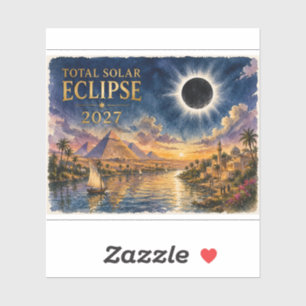 2027 Totale Zonsverduistering Egypte Sticker