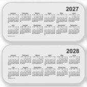 2027 Transparante kalender 2028 door Janz Sticker (Voorkant)