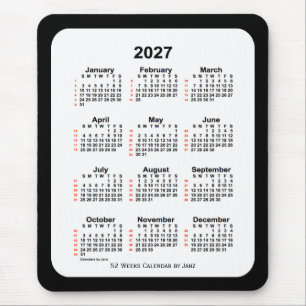 2027 Two Tone Black 52 Week Agenda by Janz Muismat