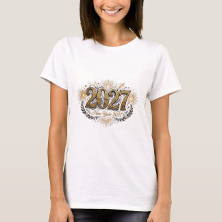2027 Weelderig Gouden Dames T-Shirt