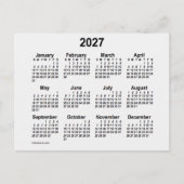 2027 White Smoke Mini Calendar van Janz Briefkaart (Voorkant)