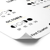 2027 Witchcraft Moth Celestial Lunar Moon Calendar Poster (Hoek)