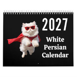 2027 Witte Perzische Kat Kalender