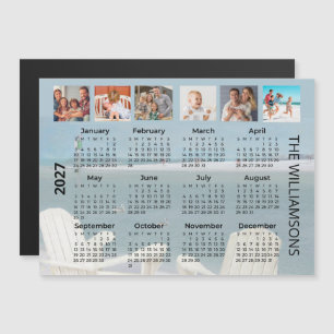 2027 Zes Foto's Strand Agenda Magneet