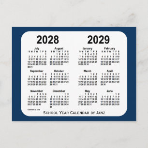 2028-2029 Politiedoos Blauwe Schoolagenda van Janz Briefkaart