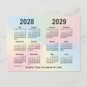 2028-2029 Rainbow Cloud School Agenda van Janz Briefkaart