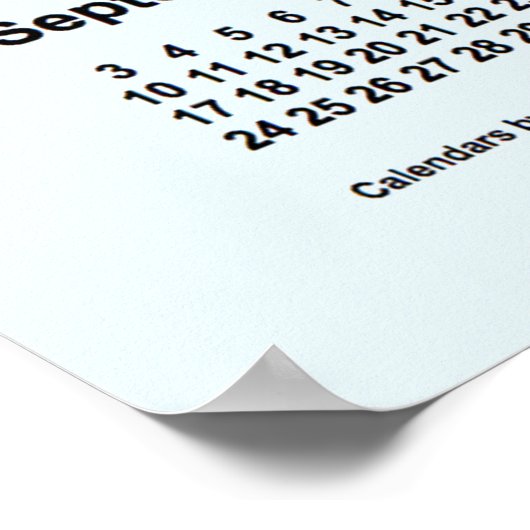 2028 Alice Blue Calendar van Janz Print (Hoek)