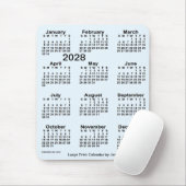 2028 Alice Blue Large Print Calendar van Janz Muismat (Met muis)