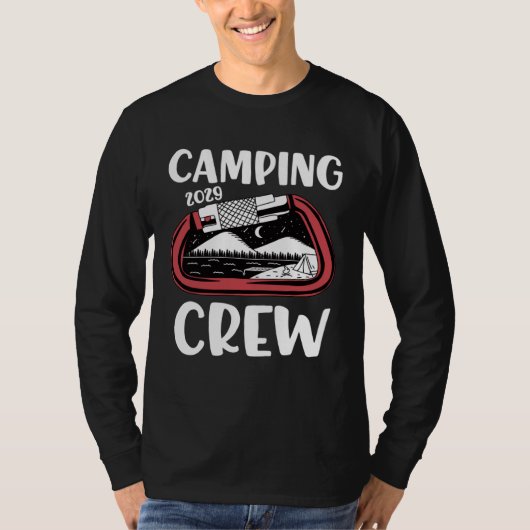 2029 Camping Crew Family Camping Trip Group Carab T-shirt (Voorkant)