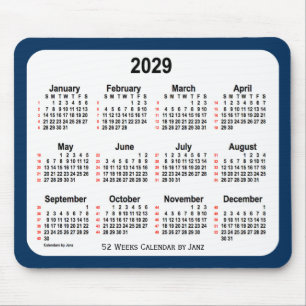 2029 Politie Box Blue 52 Weeks Agenda van Janz Muismat
