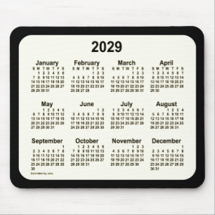 2029 Sepia over de zwarte agenda van Janz Two Tone Muismat