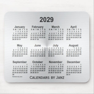 2029 Silver Calendar door Janz Muismat