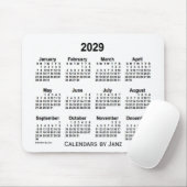 2029 White Calendar van Janz Muismat (Met muis)