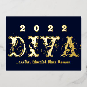 202 Diva Graduation Party Foil Invitation