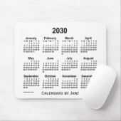 2030 White Calendar van Janz Muismat (Met muis)