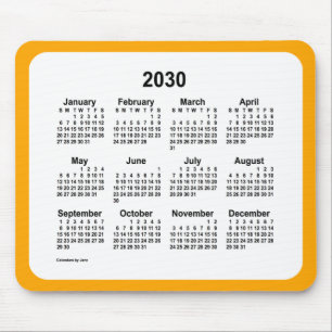 2030 White over Oranje agenda van Janz Two Tone Muismat