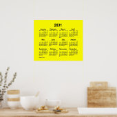 2031 Gele Kalender van Janz Print (Keuken)