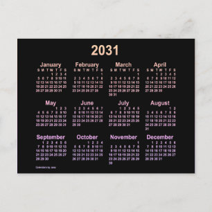 2031 Neon Ipanema Mini Kalender van Janz Briefkaart