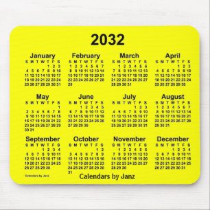 2032 Gele kalender van de Janz-Muismat Muismat