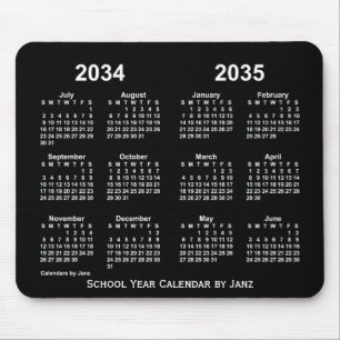 2034-2035 Agenda van het Neon School Year van Janz Muismat