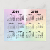 2034-2035 Regenboogwolk Schoolkalender door Janz Briefkaart (Voorkant)