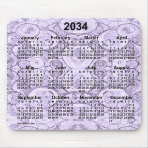 2034 Paarse agenda met kleine belletjes van Janz Muismat